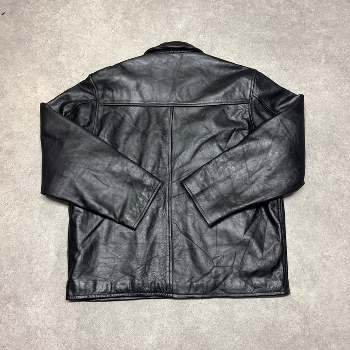 Vintage Schott NYC Black Leather Jacket (XL)