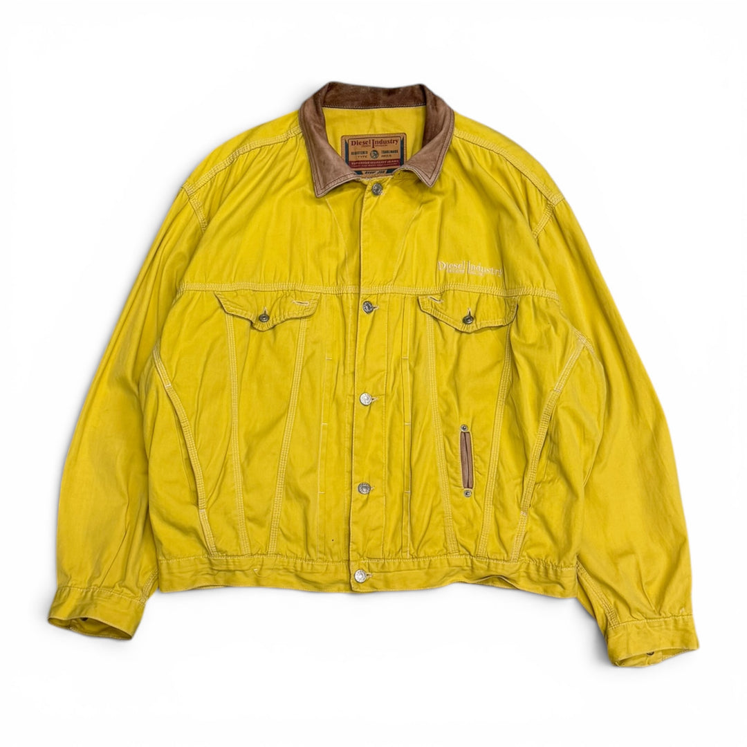 Vintage Diesel Industry Yellow Trucker Jacket (XXL)