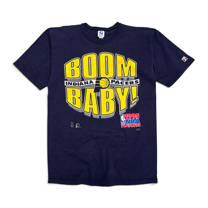 1995 Vintage Indiana Pacers Navy Graphic T-Shirt (L)