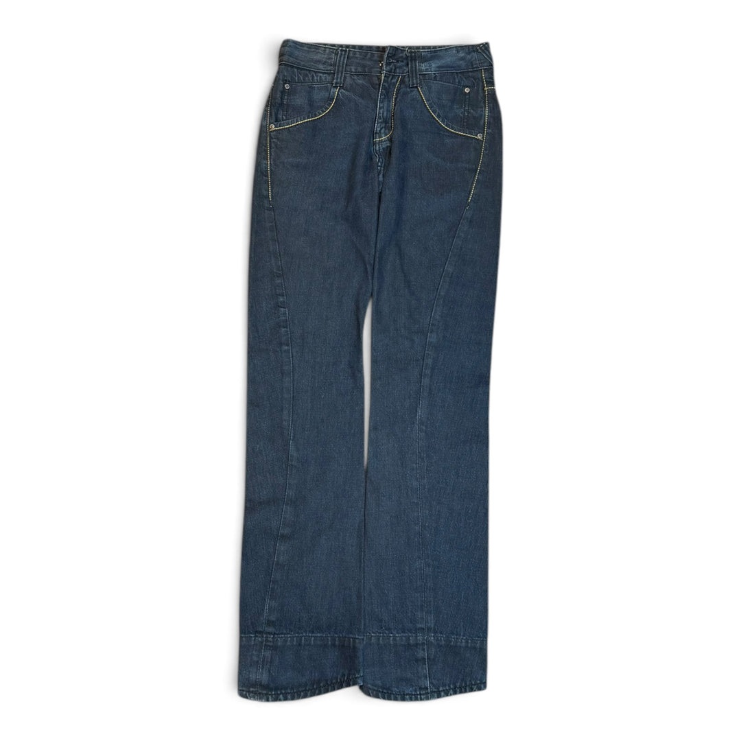 Vintage Evisu Jeans Dark Blue Denim Trousers (28)