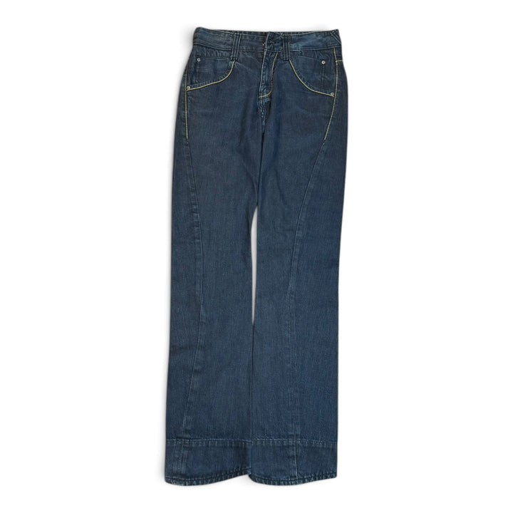 Vintage Evisu Jeans Dark Blue Denim Trousers (28)