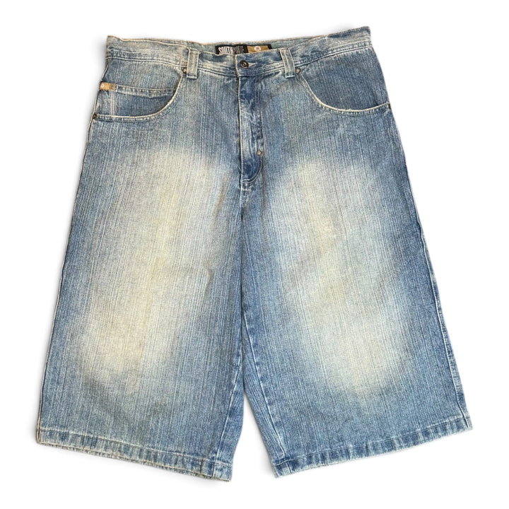Vintage South Pole Light Blue Washed Baggy Denim Shorts (38)