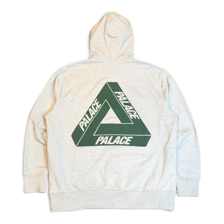 Palace Grey & Green Tri-Puff Print Zip Up Hoodie (XL)