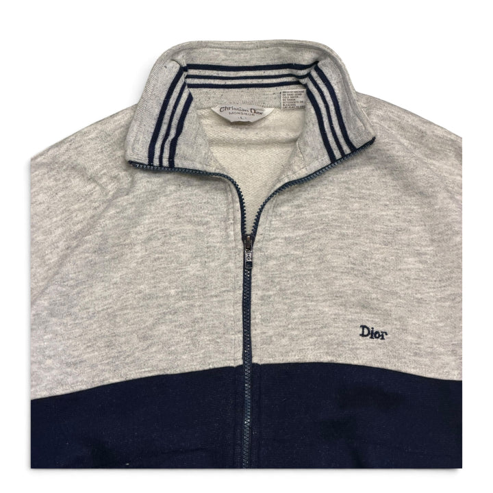Vintage Christian Dior Zip Up Jumper Grey (L)