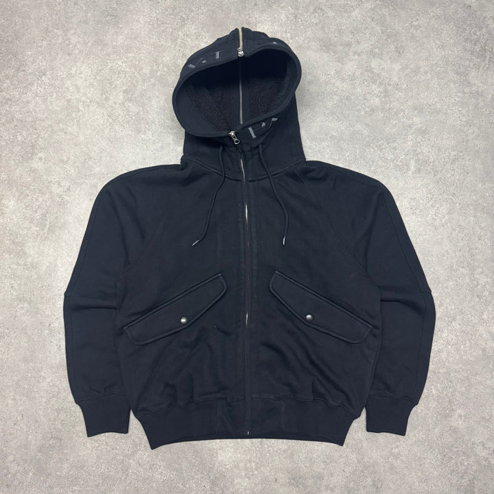 Palace Black Split Hoodie Bomber Sweat Zip Up (L)