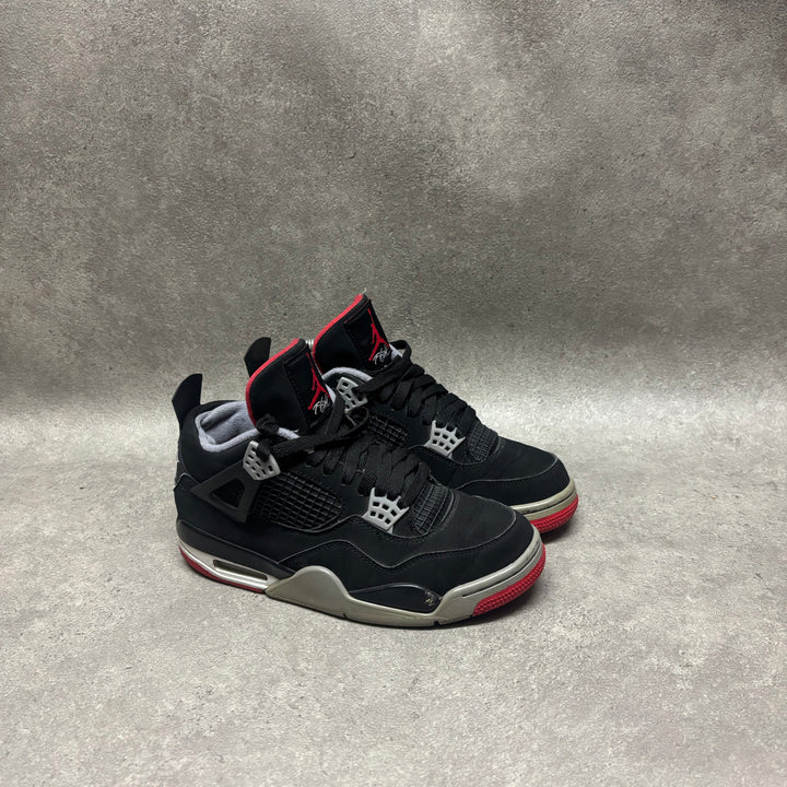 2019 Air jordan 4 Retro Black/Fire Red/Cement Grey (UK5)