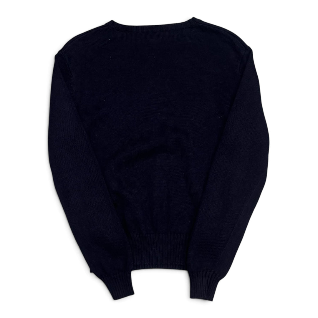 Vintage Polo Ralph Lauren Navy Knitted Jumper (M)