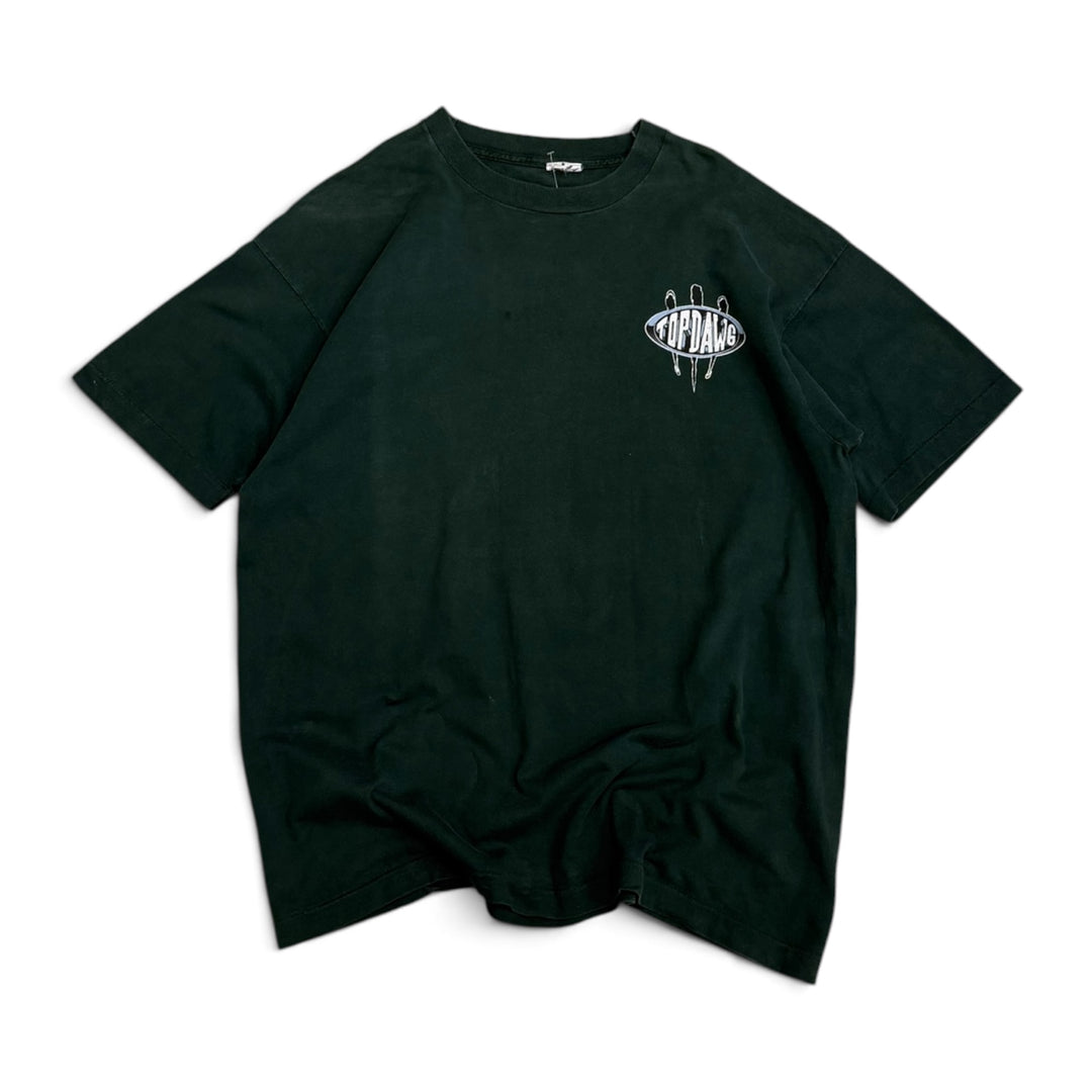 Vintage Single Stitch Top Dawg Graphic T shirt Green (XL)