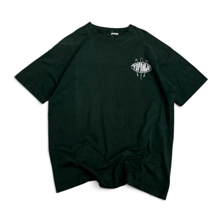 Vintage Single Stitch Top Dawg Graphic T shirt Green (XL)