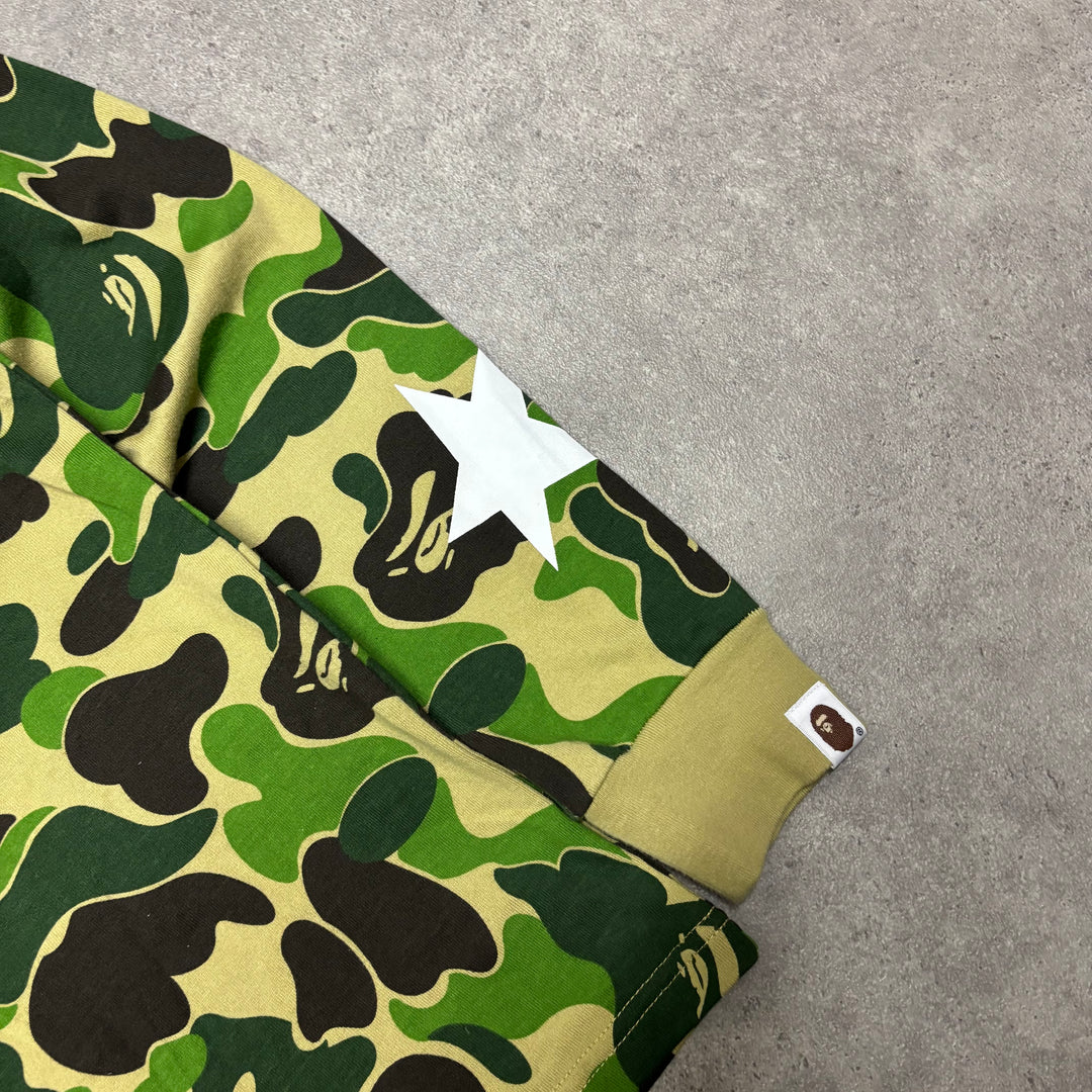 Vintage Bathing Ape Green Camo Long Sleeve T-Shirt (S)