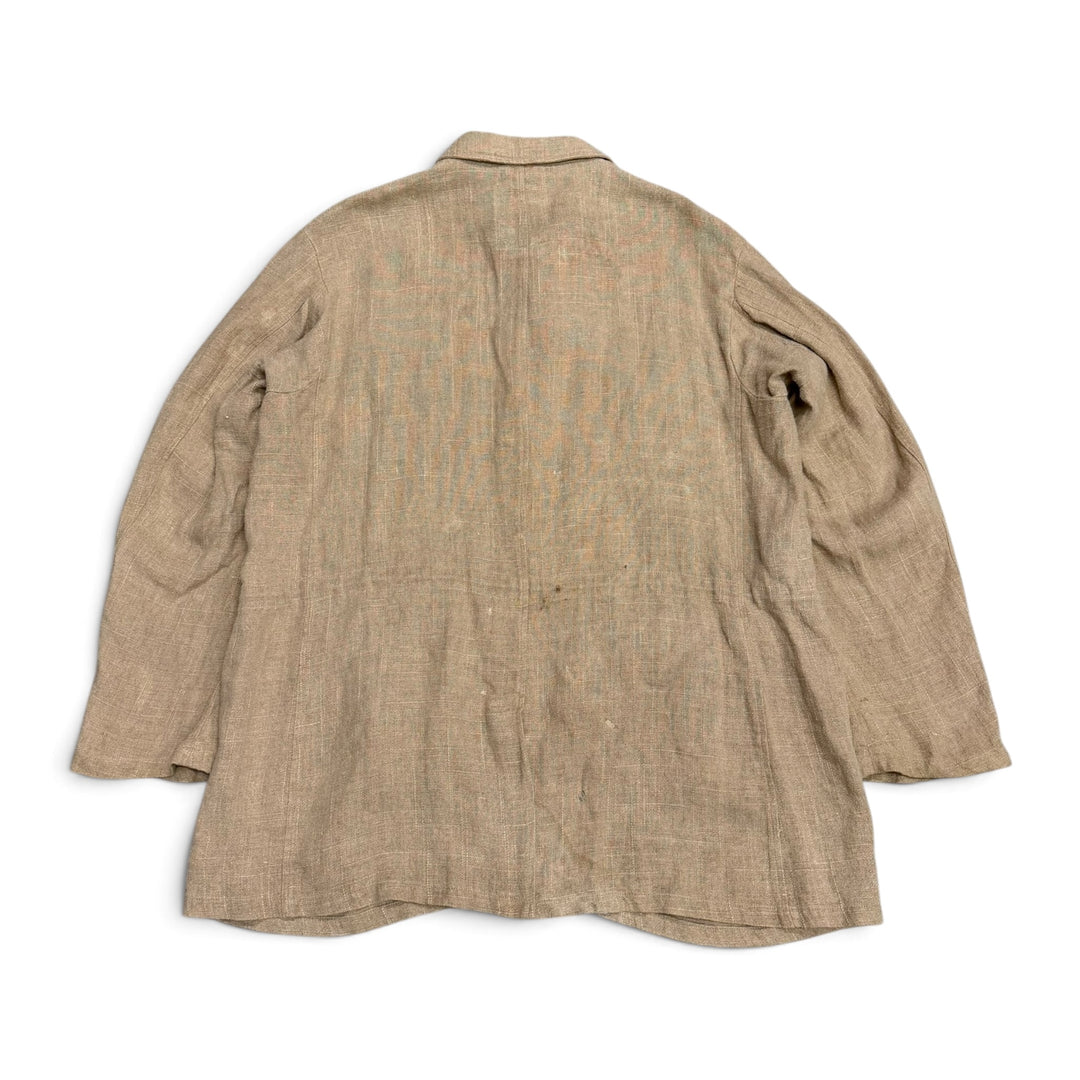 Vintage Emporio Armani Linen Jacket Beige (XL)