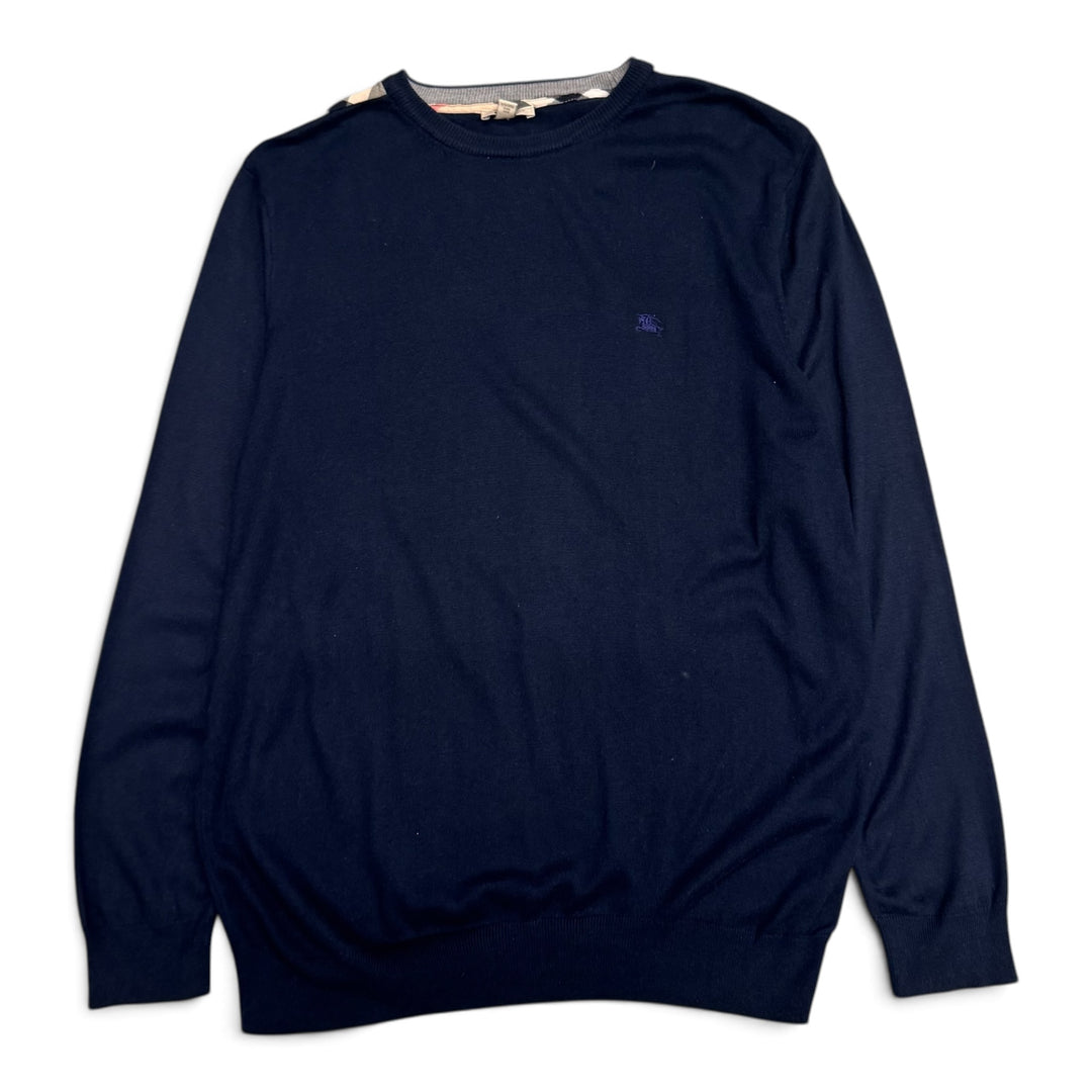 Burberry Navy Knitted Sweater (XXL)