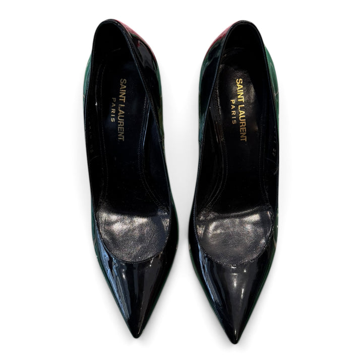 Saint Laurent Opyum Black Patent Leather Heels