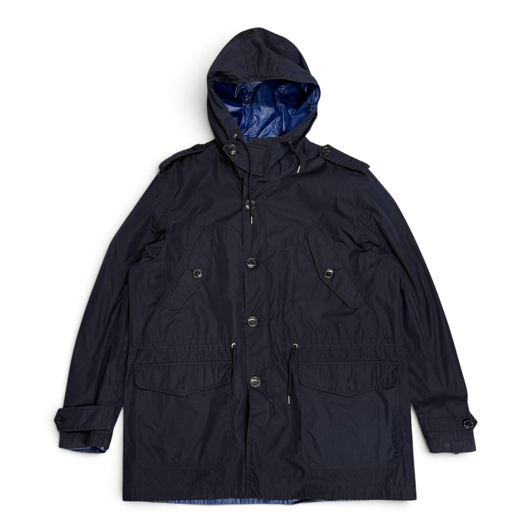 Moncler Signature Logo Reversible Parka Blue (7)