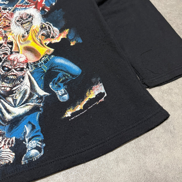 Vintage Iron Maiden Black Graphic Pullover Hoodie (M)