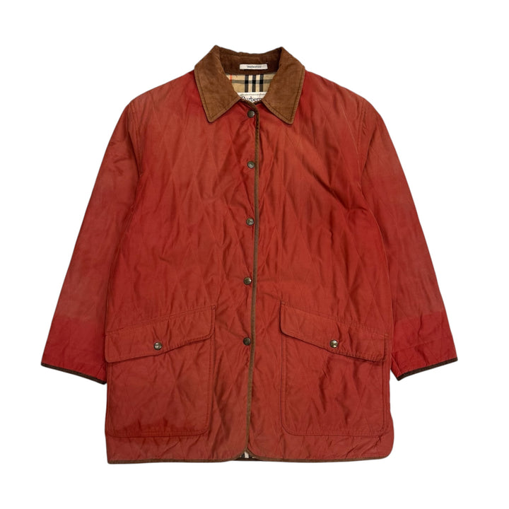 Vintage Burberys Quilted Jacket Faded Orange (L)