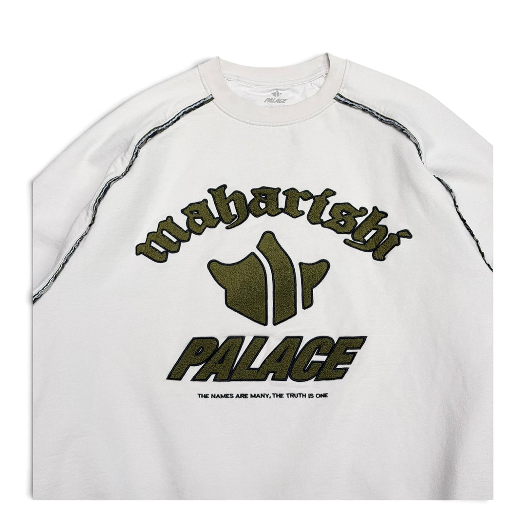 Palace x Maharishi White Spellout Sweatshirt (XL)