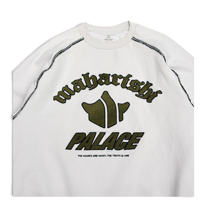Palace x Maharishi White Spellout Sweatshirt (XL)