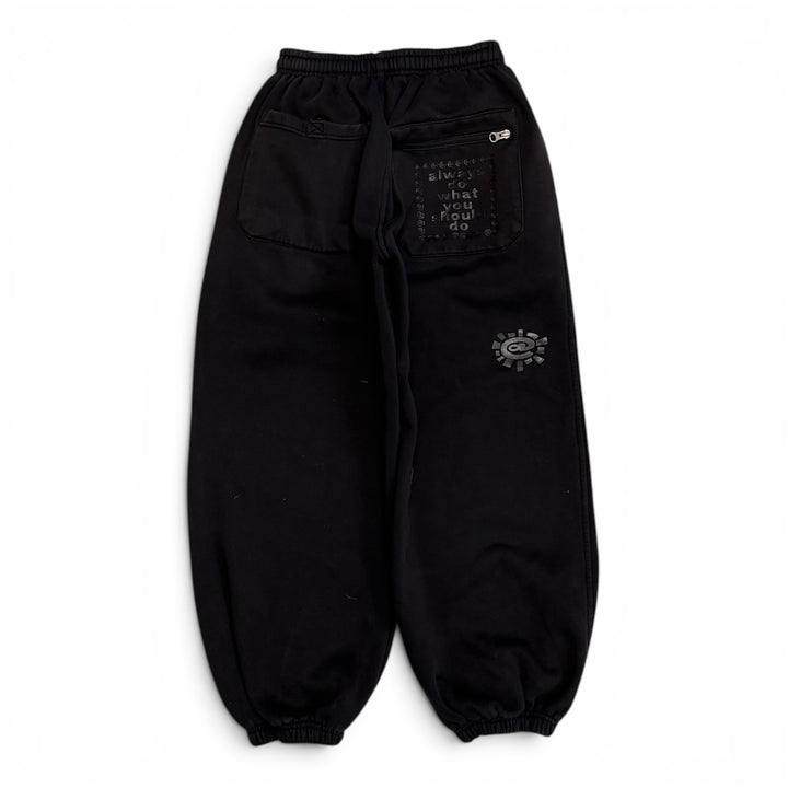 Always Do What You Should Do Black Baggy Joggers (M)
