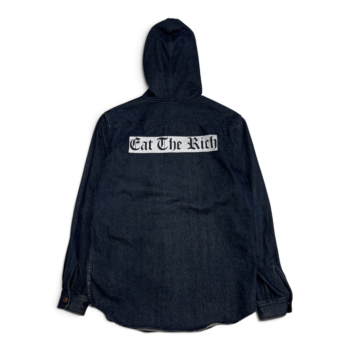 Supreme Navy Denim Hooded Jacket (L)