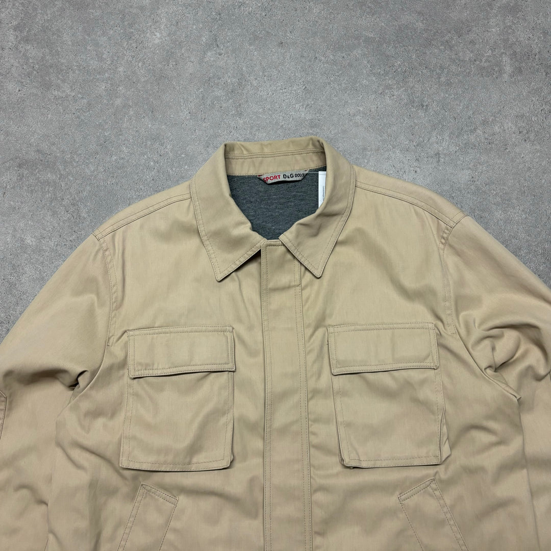 Vintage D&G Cream Collared Chore Jacket (XL)