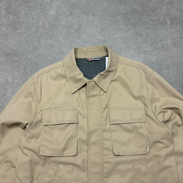 Vintage D&G Cream Collared Chore Jacket (XL)