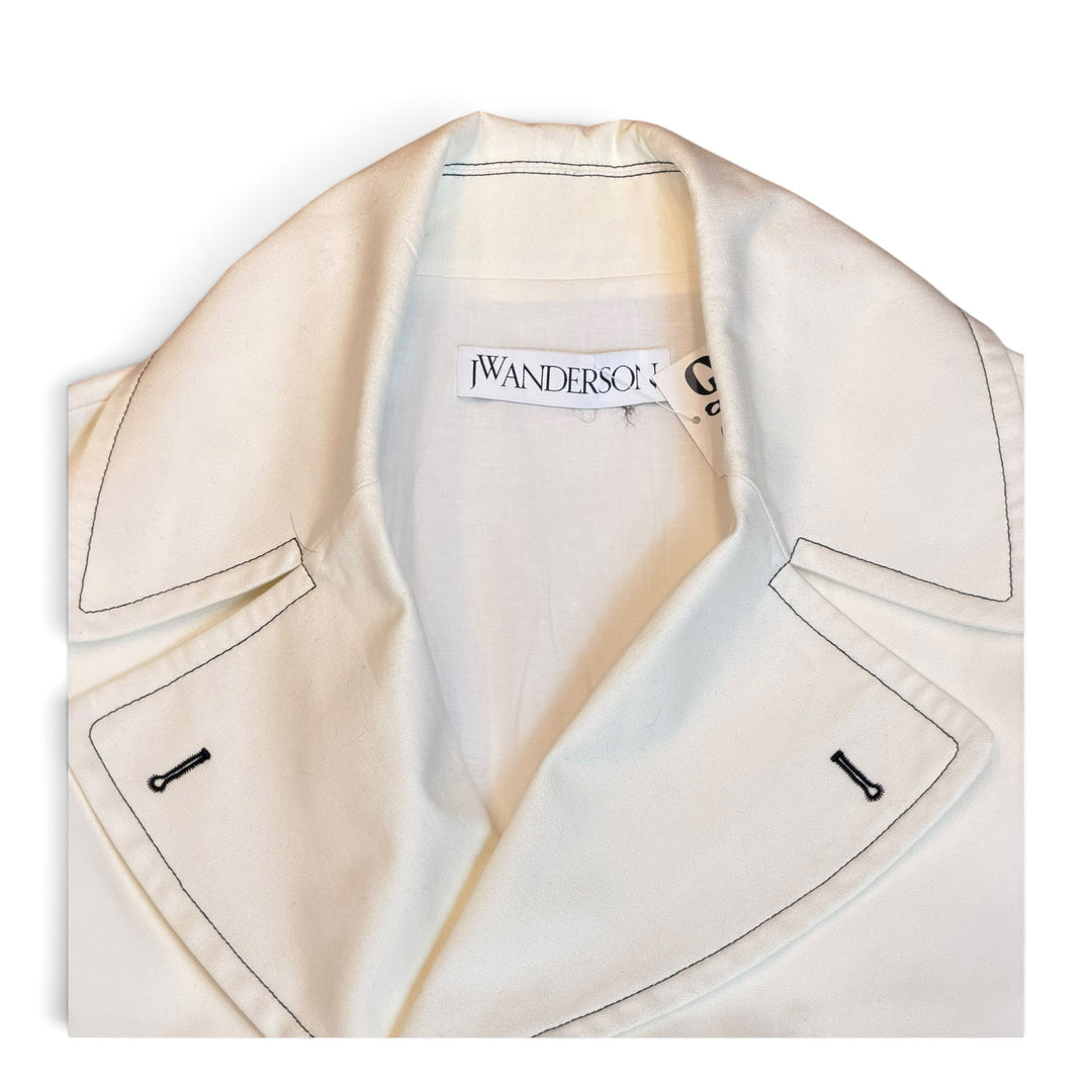 J W Anderson x Tom Od Findland White Pea Coat (XL)
