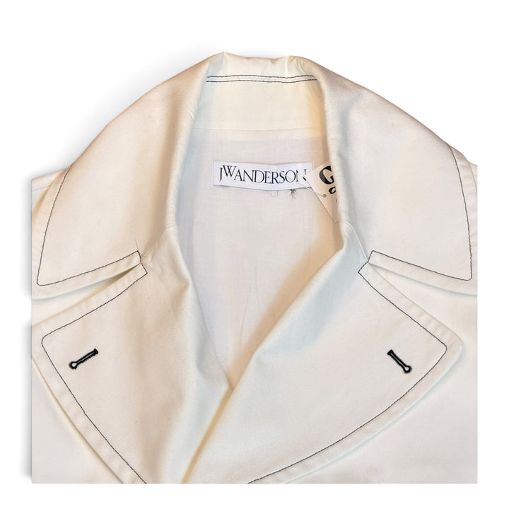 J W Anderson x Tom Od Findland White Pea Coat (XL)