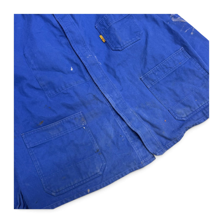 Vintage Distressed Blue French Chore Jacket (XL)