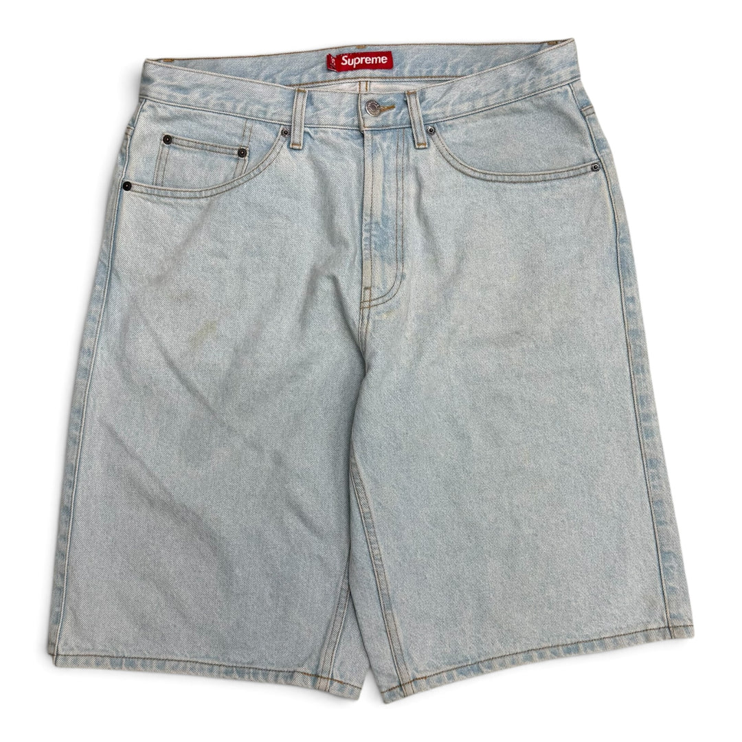 Supreme Baggy New York Denim Shorts Light Blue (32)