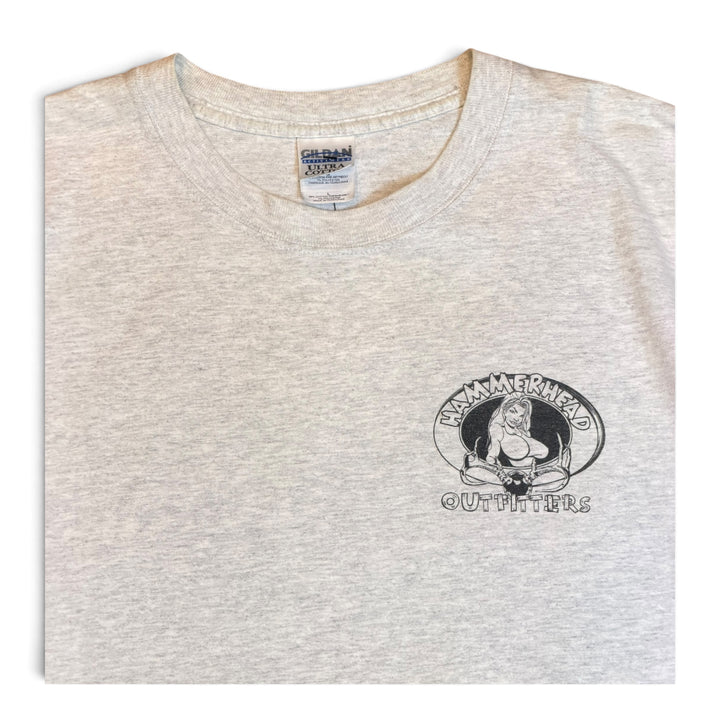 Vintage Hammerhead Outfitters Grey Graphic T-Shirt (L)