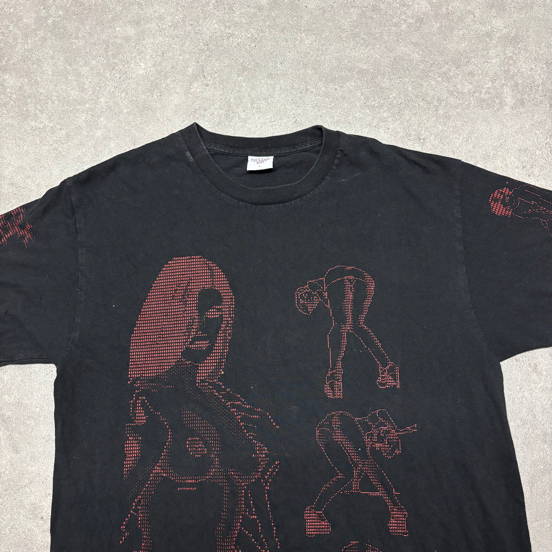 Punkandyo Black Graphic T-Shirt (L)