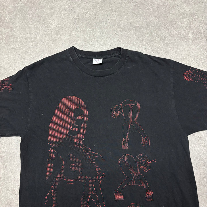 Punkandyo Black Graphic T-Shirt (L)