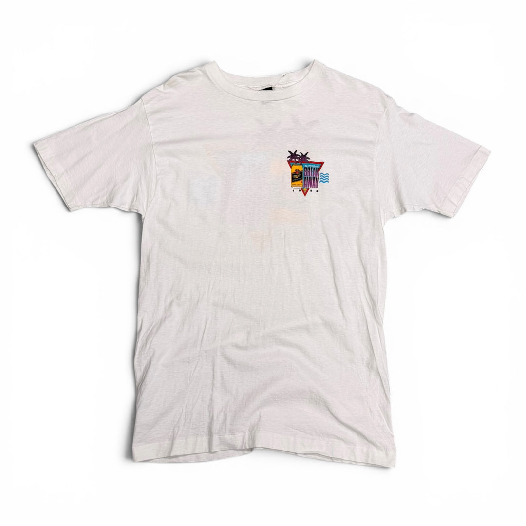 90's Vintage Miller Beer White Graphic T-Shirt (L)