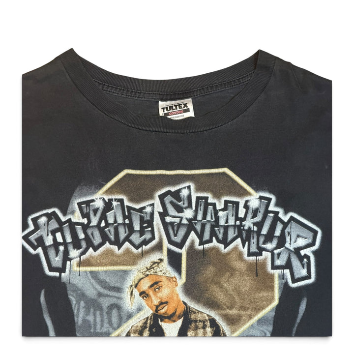 90's Vintage Tupac Shakur Black Graphic T-Shirt (XL)
