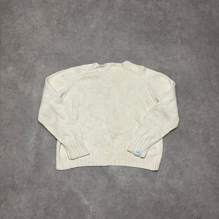 Vintage Polo Ralph Lauren Cream Golf Knitted Sweater (Women's M)