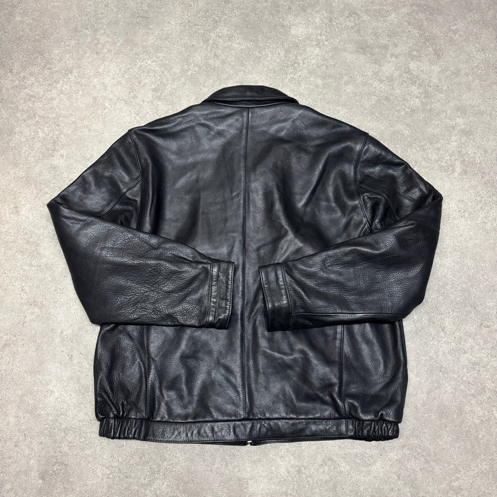 Vintage Wilson's Black Leather Jacket (XL)