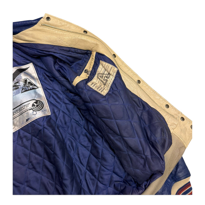 Vintage Avirex Leather Jacket Blue  (XXL)
