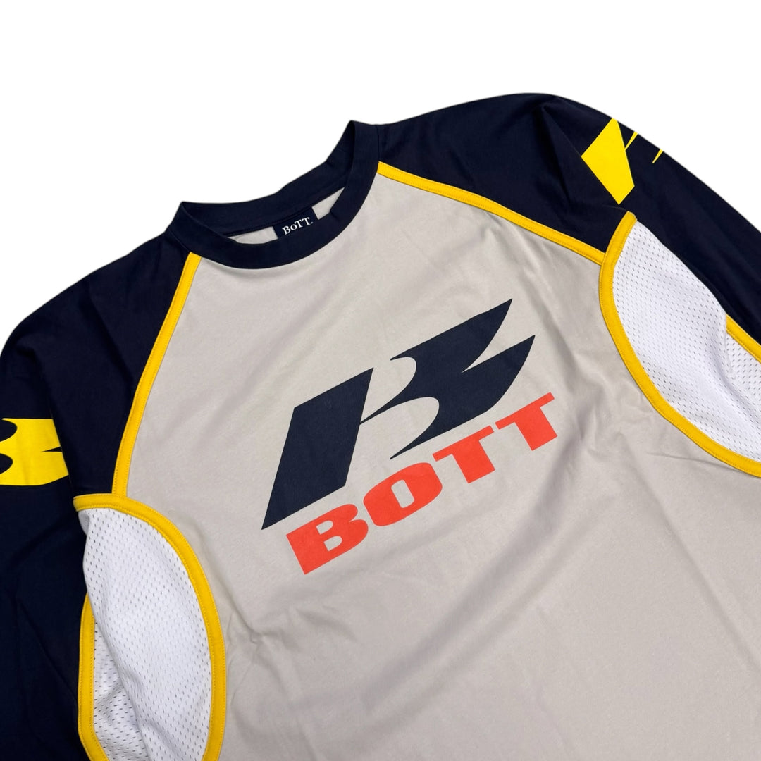 Bott Grey Spell Out Graphic Long Sleeve T-Shirt (L)