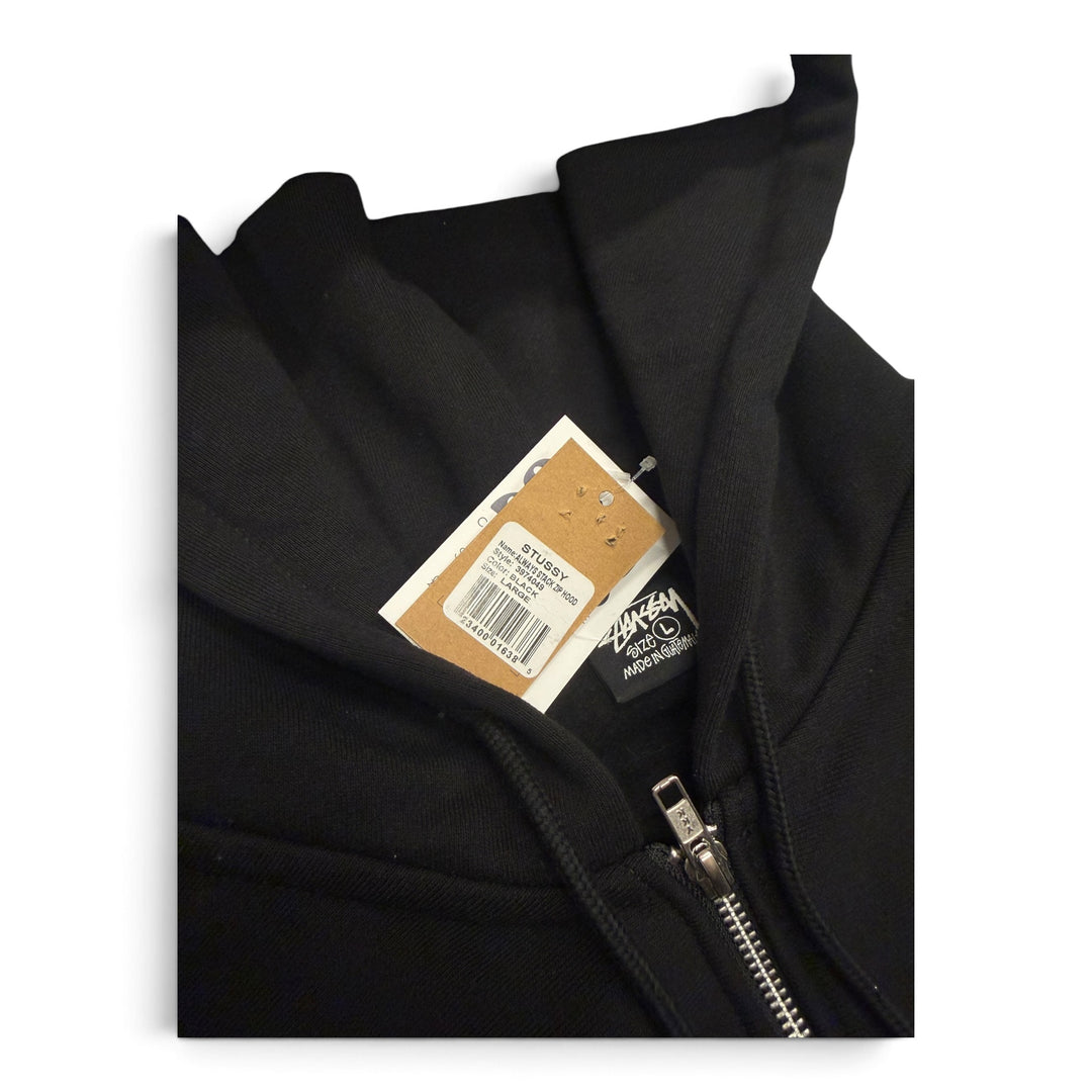 Stussy x Always Black Zip Up Hoodie (L)