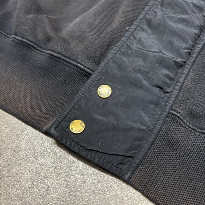 CP Company Black Heavy Cotton Full Zip Hoodie (XL)
