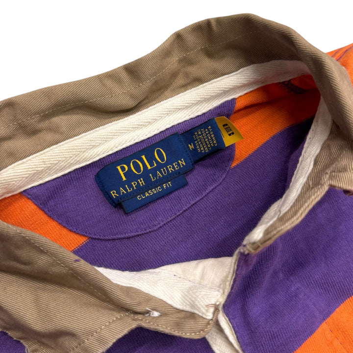 Polo Ralph Lauren Purple & Orange Rugby Polo Shirt (M)