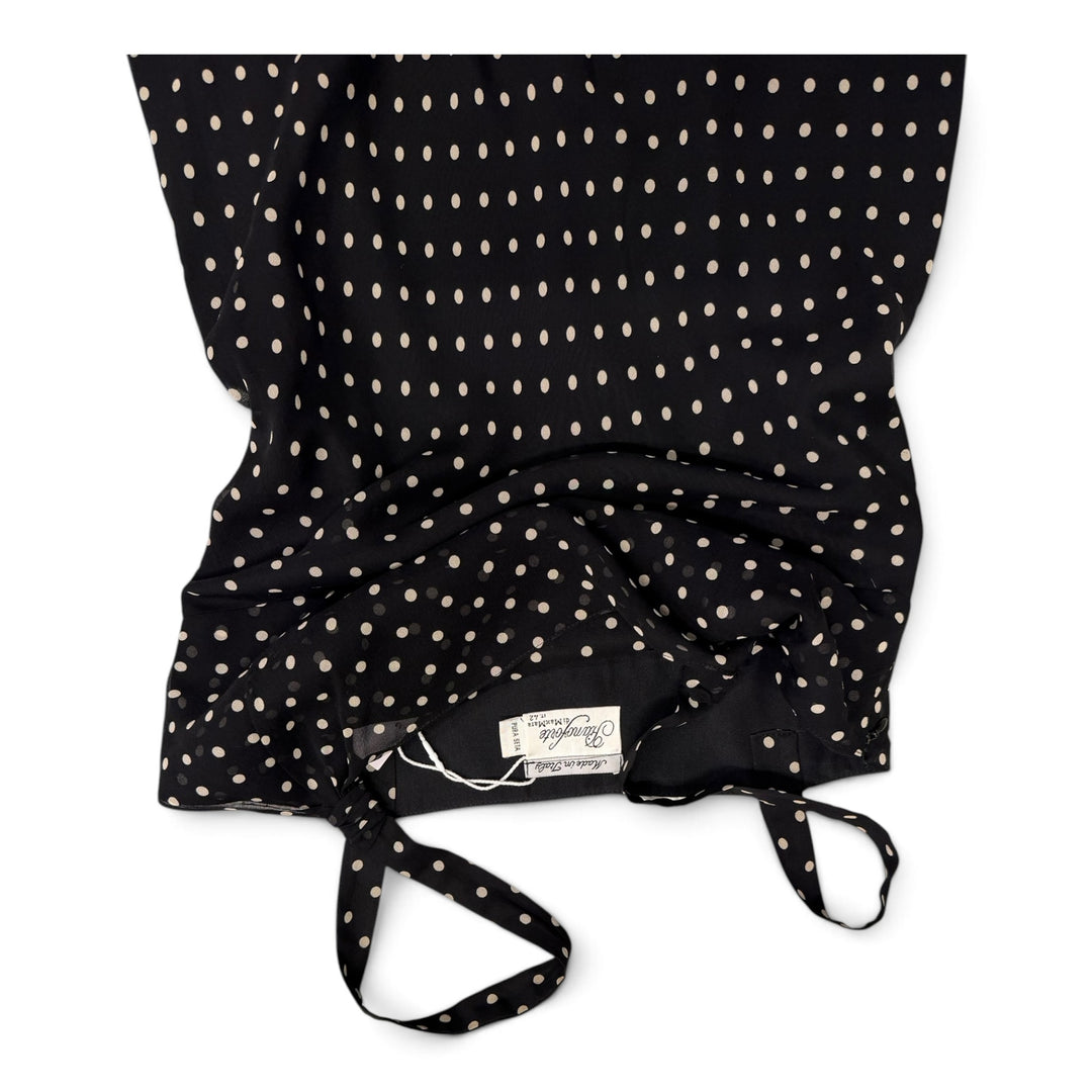 Max Mara Pianoforte Pure Silk Polkadot Dress Black (M)