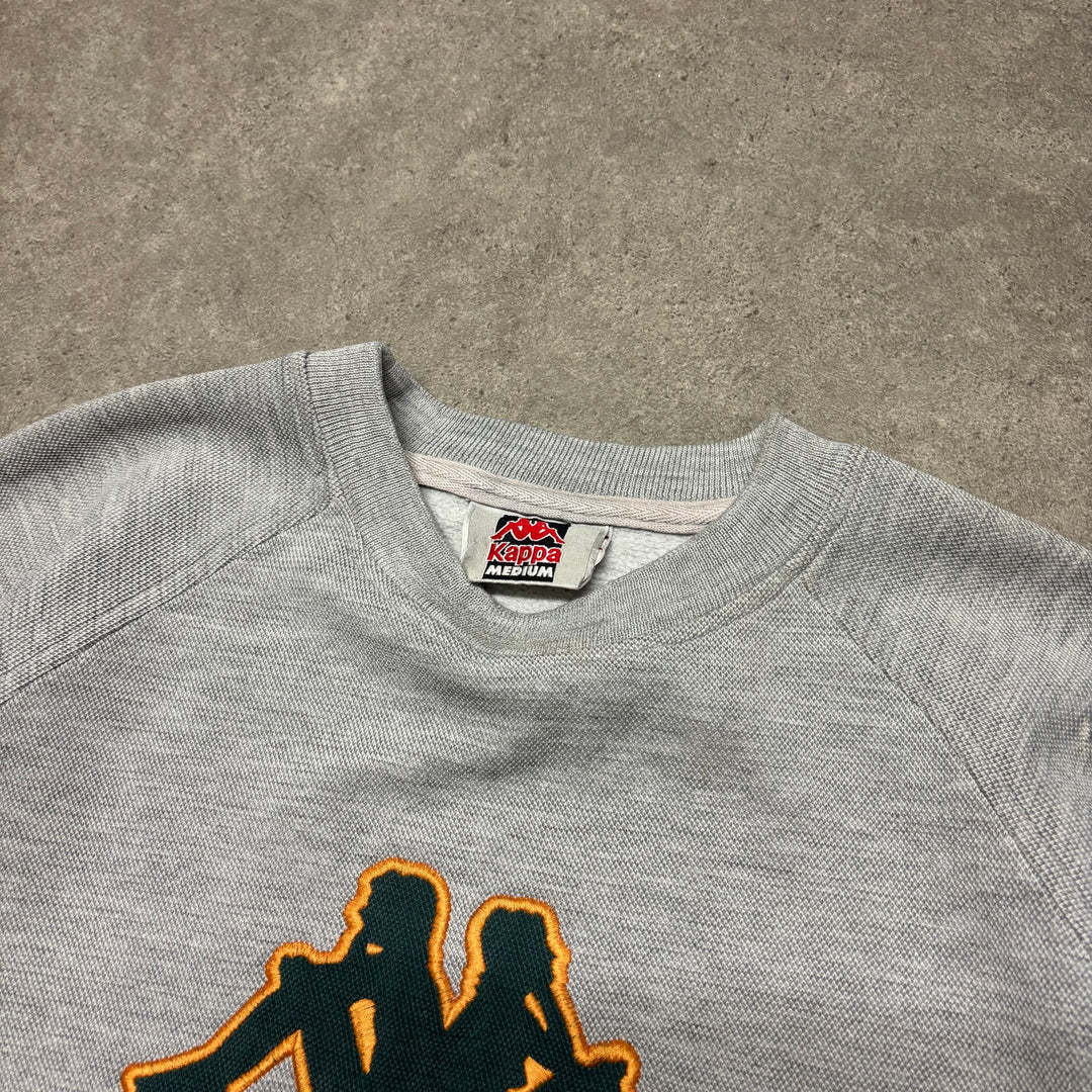 Vintage Kappa Grey Spell Out Sweatshirt (M)