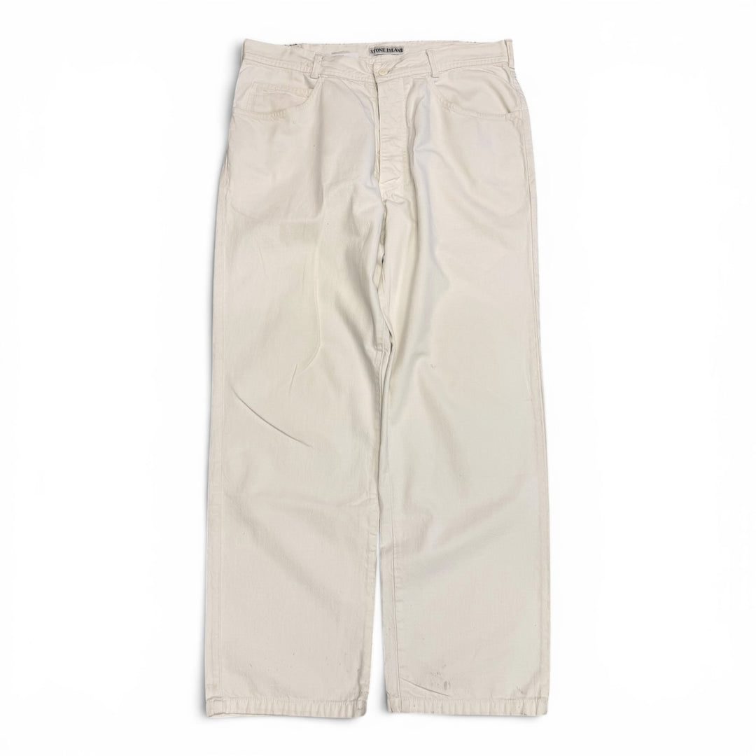 Vintage Stone Island Marine Trousers White 34"