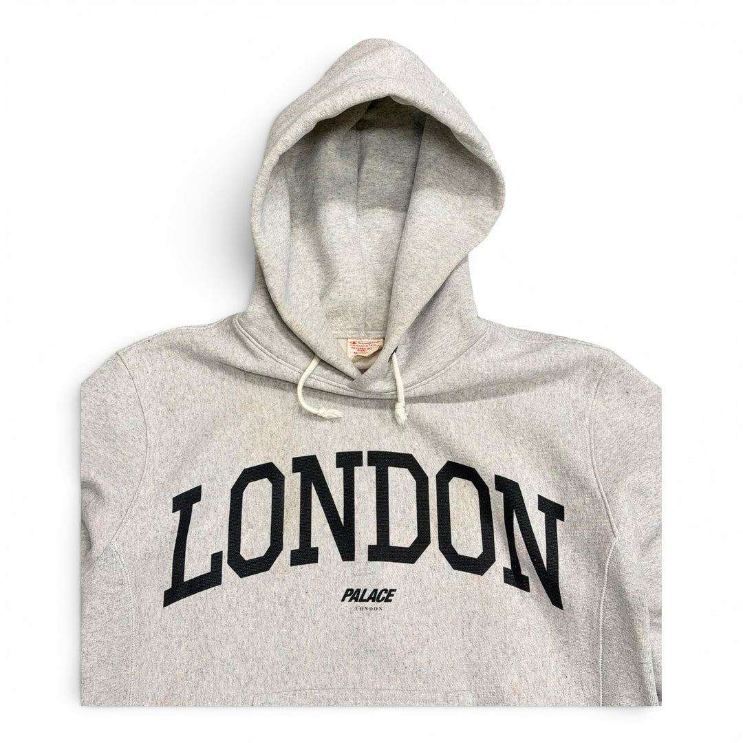 Palace x Champion Grey London Reverse Weave Shop Hoodie (M)