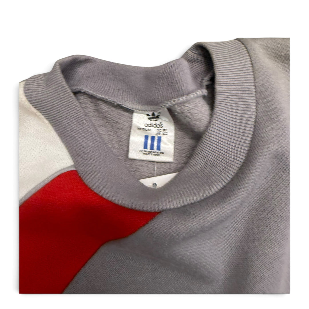 Rare Deadstock 80's Adidas Liverpool Grey Sweatshirt (M)