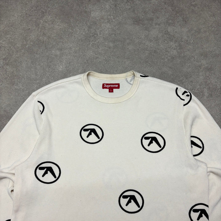 Supreme x Aphex Twin Cream Thermal Longsleeve Top (L)