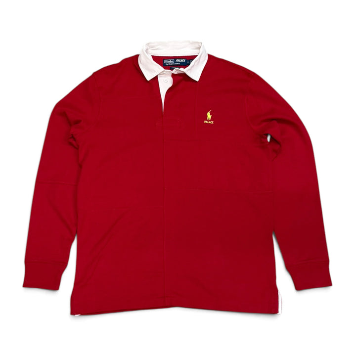 Palace x Polo Ralph Lauren Red Rugby Shirt (M)