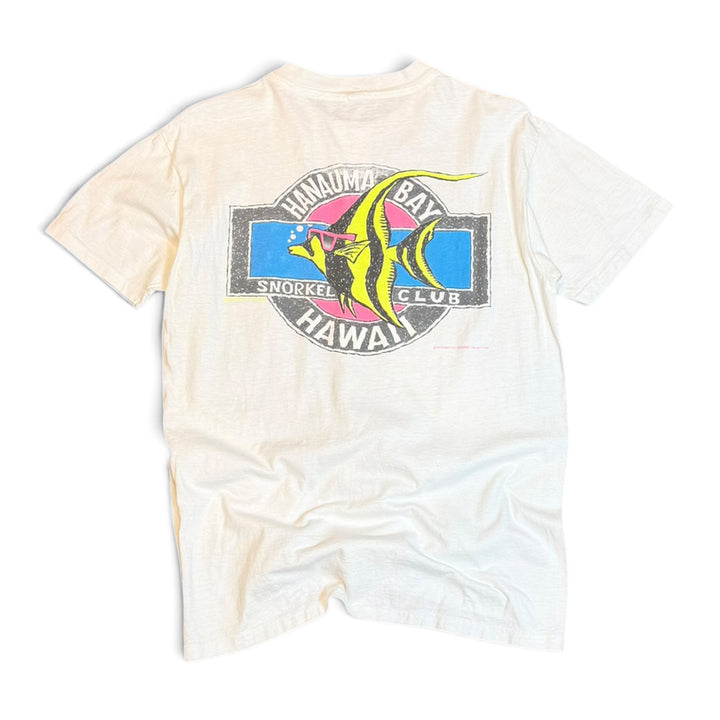 90's Vintage Hawaii White Graphic T-Shirt (S)
